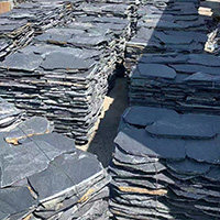 Black slate flagstone