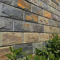 Mushroom slate stone wall