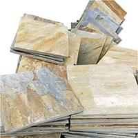Rusty slate stone tiles