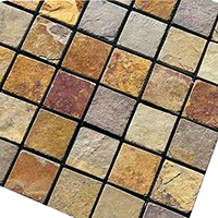 Rust slate mosaic tiles 