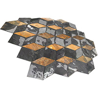 3D Slate mosaic tiles